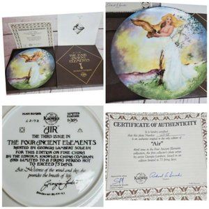 The Four Ancient Elements Collectible Plate Air By Georgia Lambert Certified